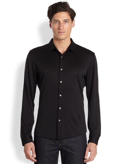 michael kors silk cotton mens dress shirts
